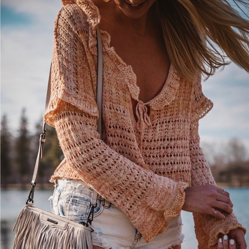 Free People Crochet Ombré Sweater